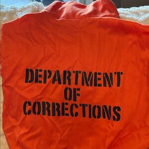 Orange Department of Corrections Shirt child/ teen size